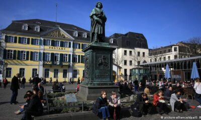 Bonn Beethoven statue on Münsterplatz